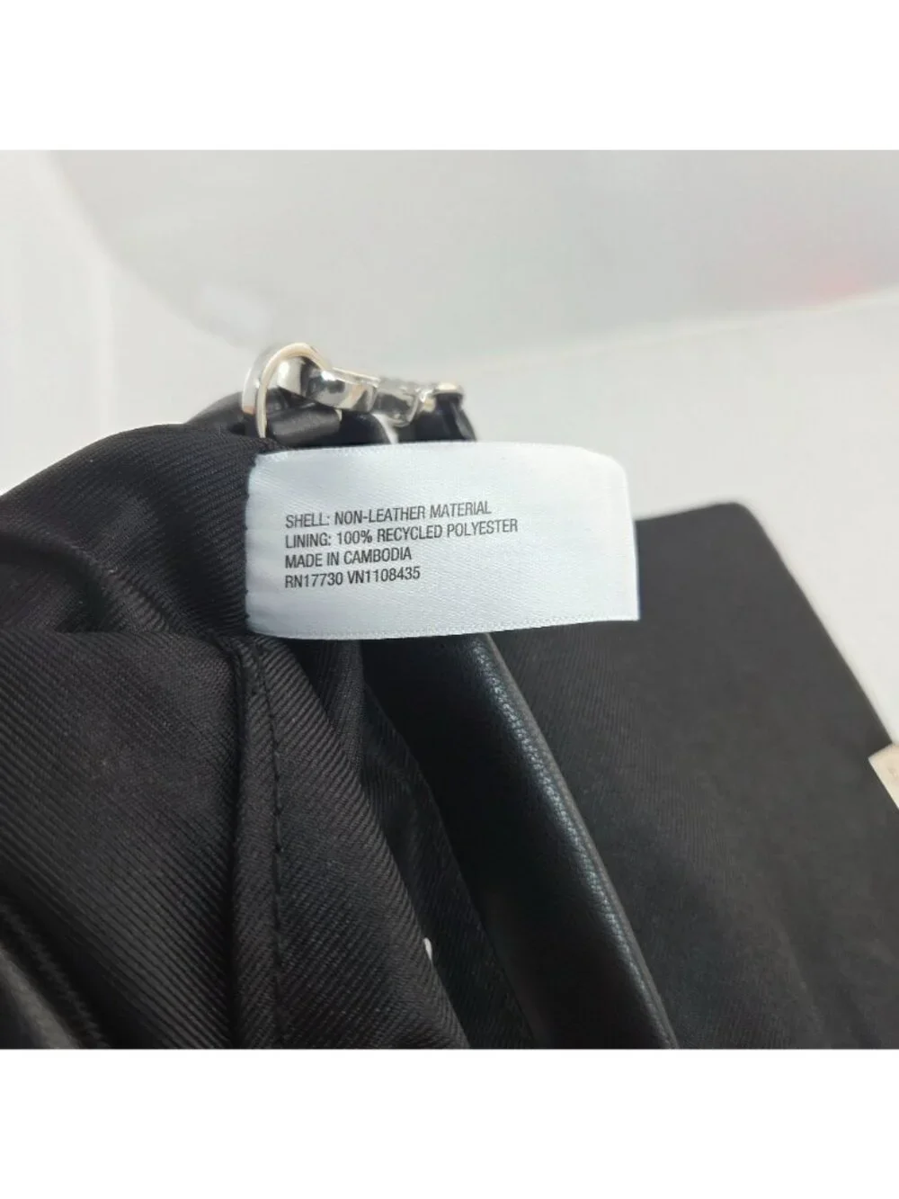 Black Faux Leather Micro Nano Satchel Chain A New Day Soft Puffy Magnetic Close